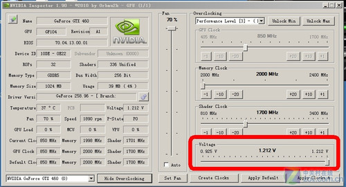 【求题目】核心过1GHz 玩家给GTX460吃大力丸