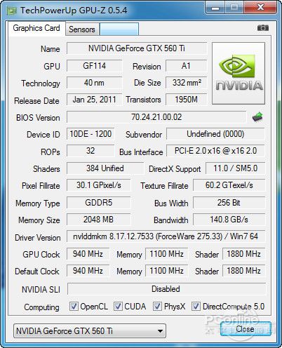 铭鑫GTX560Ti-2GND5 铭鑫GTX560Ti-2GND5